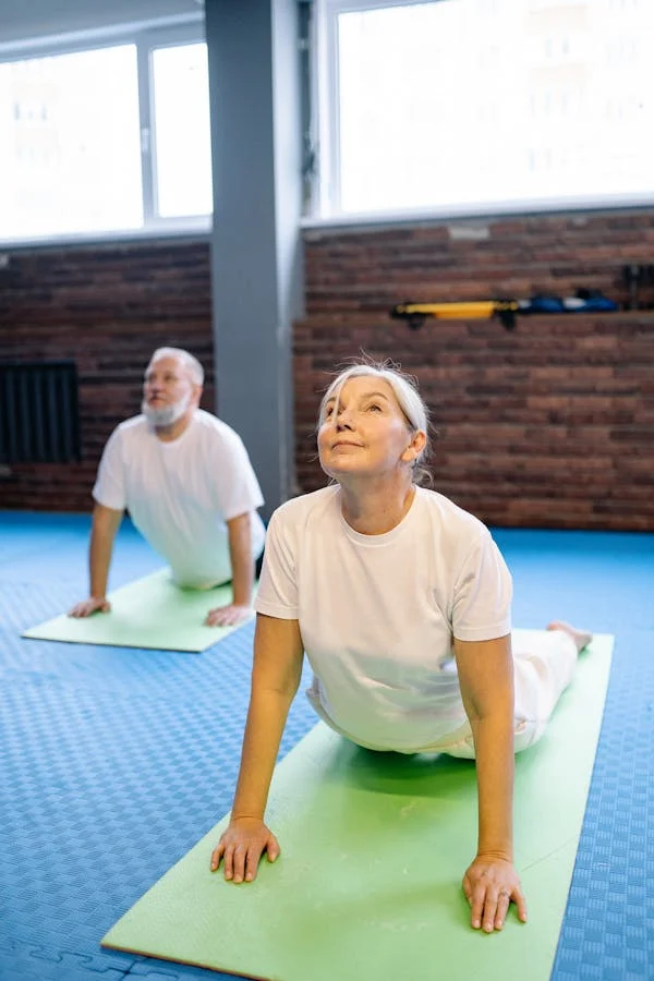 Figures in Yoga posture