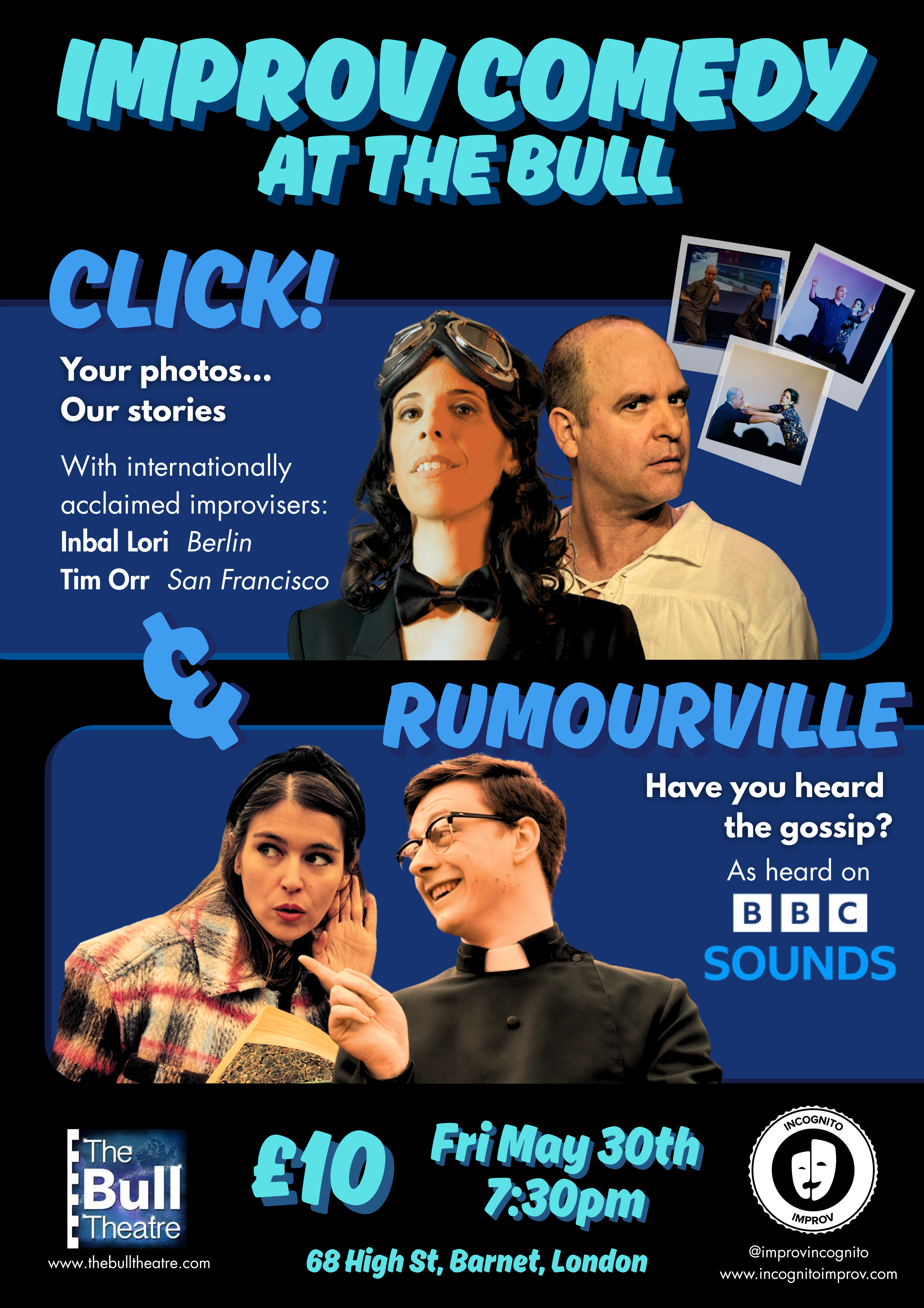 Improv Comedy show at The Bull Theatre in Barnet