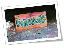 Image of graffiti artwork created with young people