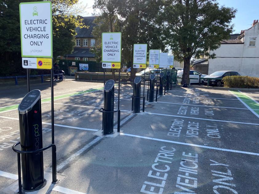 Community Charging Hub in Lodge Lane Car Park, North Finchley