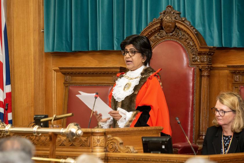 Councillor Nagus Narenthira sworn in as 58th Mayor of Barnet