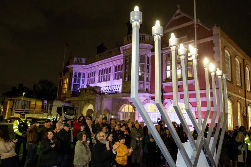 Menorah lighting in Barnet