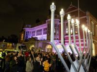 Menorah lighting outside Hendon Town Hall