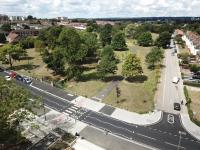 A zebra crossing and cycle path was installed on Montrose Avenue to improve access between Montrose Playing Fields and Silkstream Park as part of Barnet Council’s £5million regeneration of the two parks.