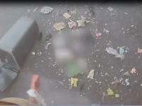 Waste bin exploding