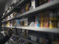 Vapes on a store shelf